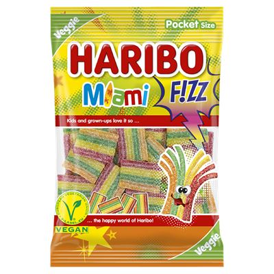 HARIBO Miami Fizz gyümölcsízű gumicukorka 85 g