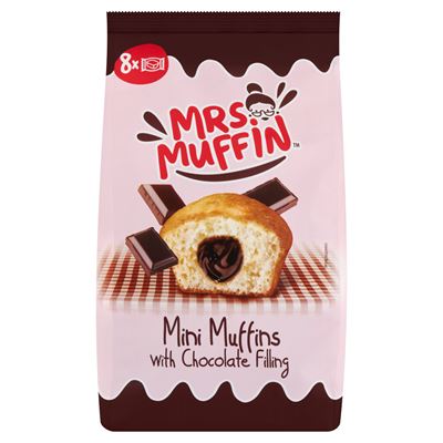 MRS. MUFFIN mini muffinok kakaókrémes töltelékkel 200 g
