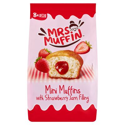 MRS. MUFFIN mini muffinok eperlekvár-töltelékkel 200 g