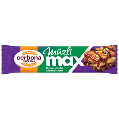 Cerbona Müzli Max mogyorós-karamellás müzliszelet 30 g