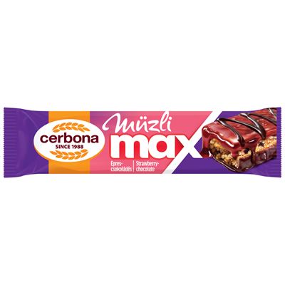 Cerbona Müzli Max epres-csokoládés müzliszelet 30 g