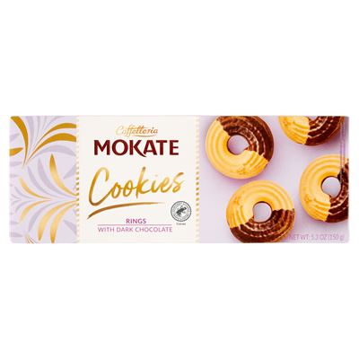 MOKATE étcsokoládés kekszkarikák 150 g