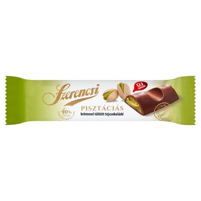 Szerencsi pisztáciás tejcsokoládé szelet 19g