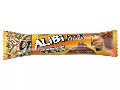 Goplana ALIBI MAX Karamellás Ostyaszelet Tejcsokoládéba Mártva 49 g