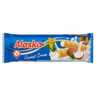 Alaska kókusz ízű krémmel töltött kukoricarudacskák 18 g