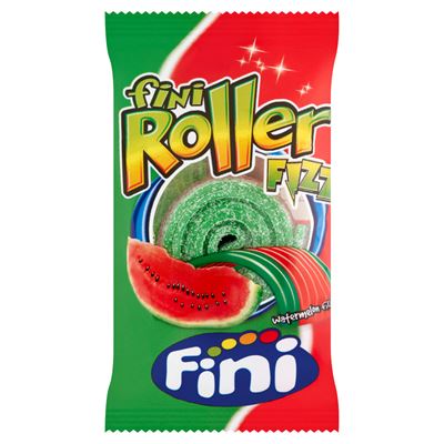 fini Roller görögdinnye ízű gumicukorszalag savanyú cukorporral panírozva 20 g