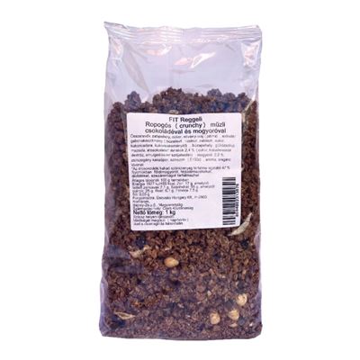 Fit crunchy müzli csokoládé-mogyoró 1 kg