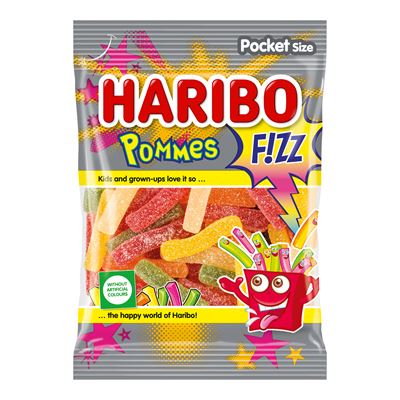 HARIBO Pommes F!ZZ Citrusos Gumicukorka 80 g