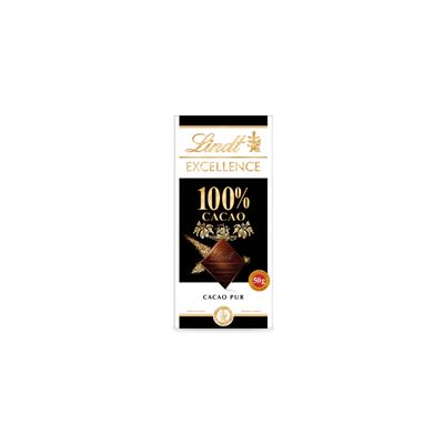 Lindt Excellence 100% Kakaótartalmú Étcsokoládé 50 g