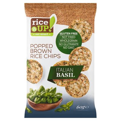 Rice Up Olasz Bazsalikomos Rizschips 60 g