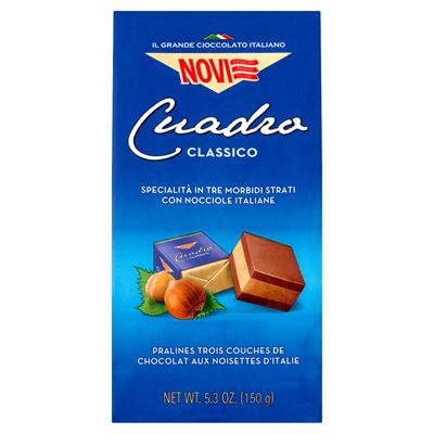 NOVI Praliné CUADRO classico mogyorós csokoládéval 150g