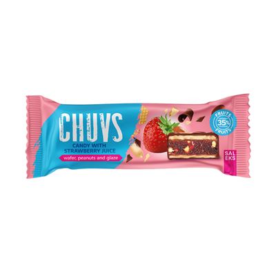 CHUVS Gyümölcsszelet Eperrel 30g