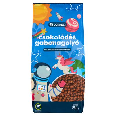Cornexi Csokoládés Gabonagolyó Teljes Kiőrlésű Gabonával 250 g