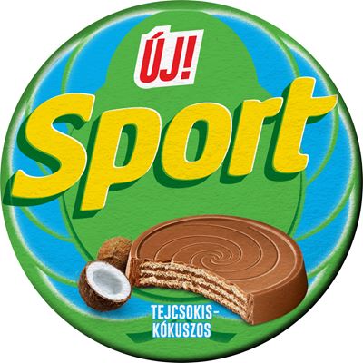 Sport Tejcsokoládéval Bevont Ostya Kókuszos Töltelékkel 30 g