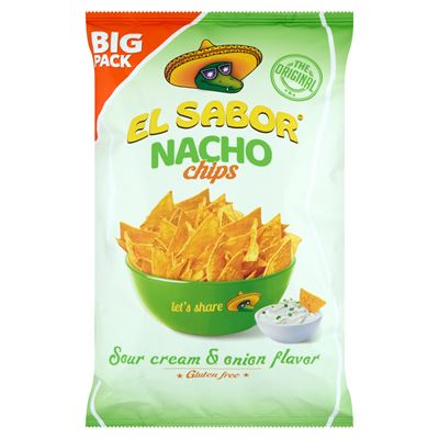 El Sabor Nacho Chips Tejfölös-Hagymás 180g