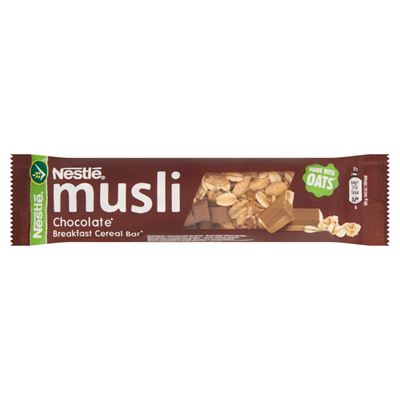 Nestlé musli Chocolate tejcsokoládés müzliszelet reggelihez 35 g