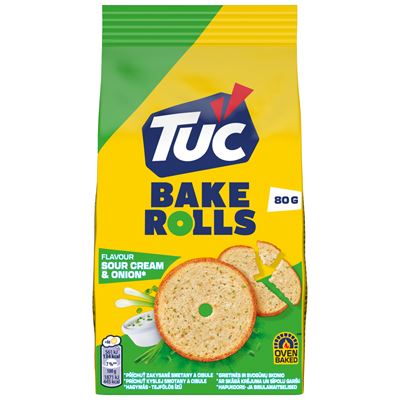 TUC 7DAYS Bake Rolls Hagymás Tejfölös Ízű Kétszersült 80 g