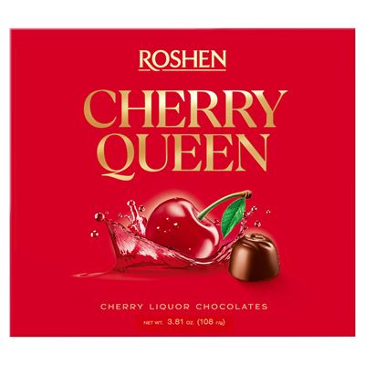 ROSHEN Cherry Queen étcsokoládés alkoholos-meggyes bonbon 108 g