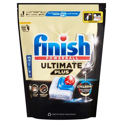 finish Powerball Ultimate Plus All in 1 Regular mosogatógép kapszula 72 db 878,4 g