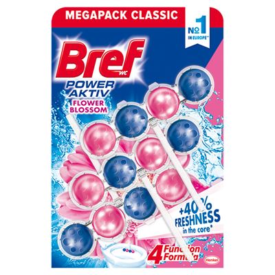 Bref Power Aktiv Flower WC frissítő 3 x 50 g