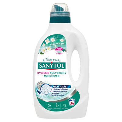 Sanytol Hygiene Folyékony Mosószer Friss Virágillattal 34 mosás 1,7 l
