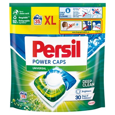Persil Power Caps mosószer koncentrátum gépi mosáshoz fehér és világos ruhadarabokhoz 35 mosás 490 g