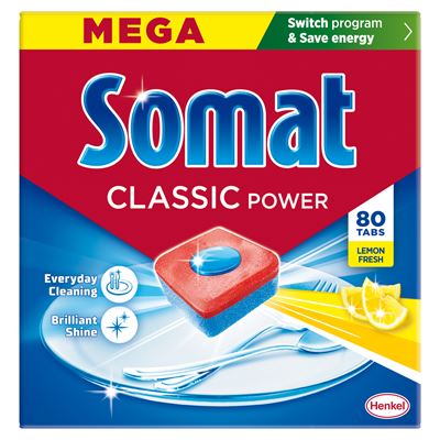 Somat Classic Lemon gépi mosogatótabletta 80 pcs 1328 g
