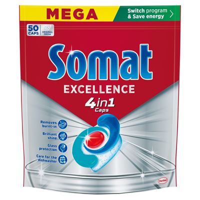 Somat Excellence 4in1 gépi mosogatószer kapszula 50 db 950 g