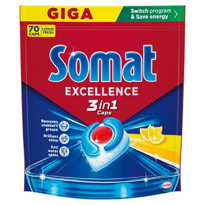 Somat 3in1 Caps Lemon Mosogatógép Kapszula 70 db/csomag