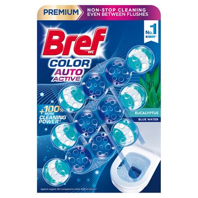 Bref Color Auto Active Wc Frissítő Eucalyptus Illattal 3 x 50 g