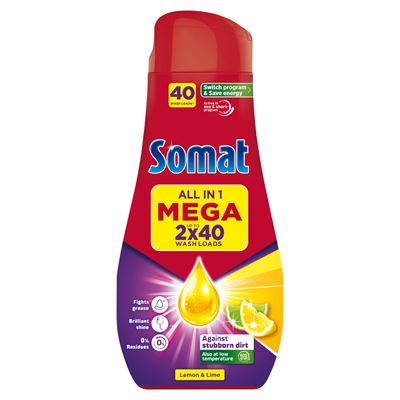 Somat All in 1 Lemon mosogatógél 2x720ml 80WL