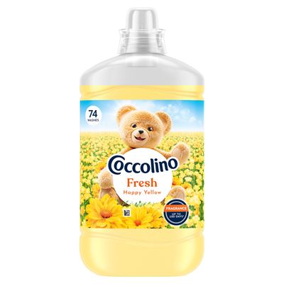 Coccolino Fresh Happy Yellow öblítő, 74 mosás, 1,702 l