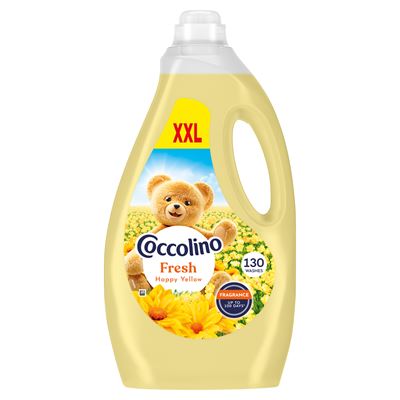 Coccolino Fresh Happy Yellow öblítő, 130 mosás, 2,990 l
