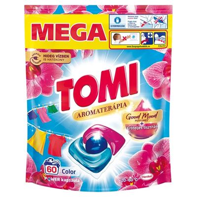 TOMI Power Caps aromaterápia Orchidea & makadámia Mosókapszula 60 mosás