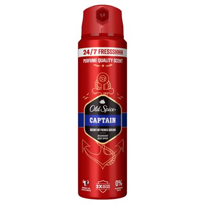 Old Spice Captain Deo Spray Férfiaknak, Akár 48 Órás Frissesség, Alumíniummentes, 150 ml