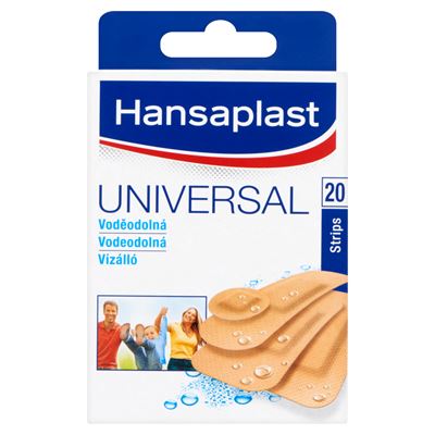 Hansaplast Universal vízálló sebtapasz kisebb sebek, horzsolások és vágások lefedésére 20 db