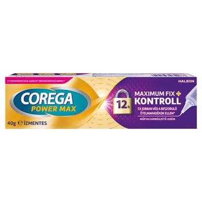 COREGA Power Max Hold+ Seal ízmentes műfogsorrögzítő krém 40 g