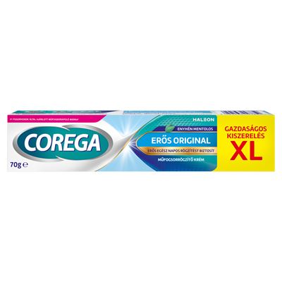 COREGA Erős Original enyhén mentolos műfogsorrögzítő krém 70 g