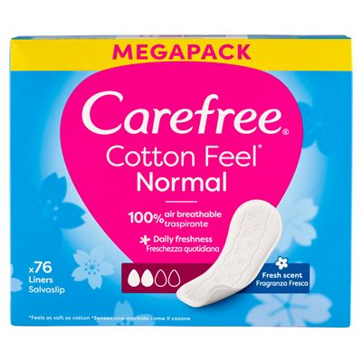 Carefree Cotton Feel Normal tisztasági betét friss illattal 76 db