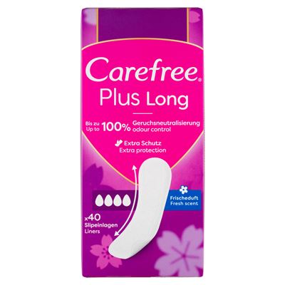 Carefree Plus Long tisztasági betét friss illattal 40 db
