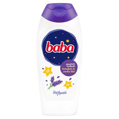 baba Jóéjtpuszi nyugtató tusfürdő levendula és vanília illat 400 ml