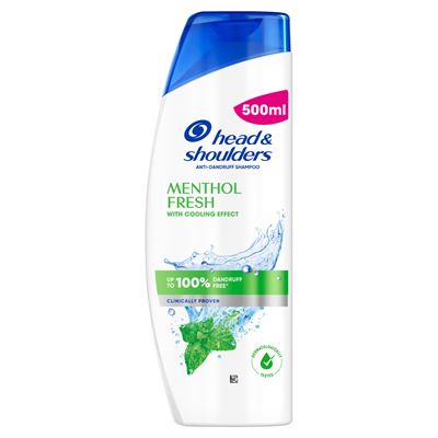 HEAD & SHOULDERS Menthol Fresh korpásodás elleni sampon 500ml napi használatra. Tiszta érzet