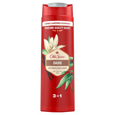 Old Spice Oasis Férfi Sampon és Tusfürdő, Hosszan Tartó Frissesség, 400 ml