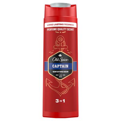 Old Spice Captain Férfi 3 az 1-ben Sampon és Tusfürdő, 400 ml