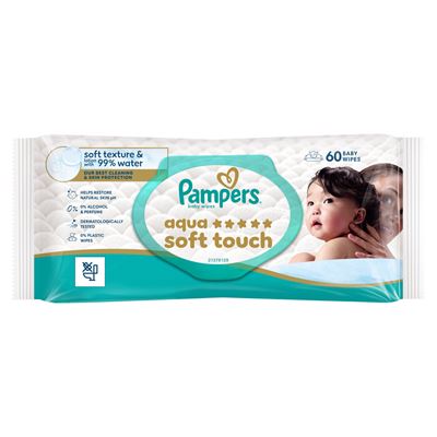 Pampers Törlőkendő Aqua Soft Touch 60 db