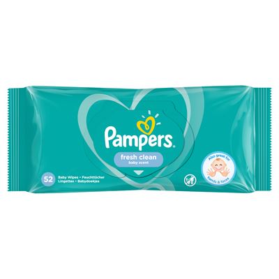 Pampers Fresh Clean Törlőkendő 52 db/csomag
