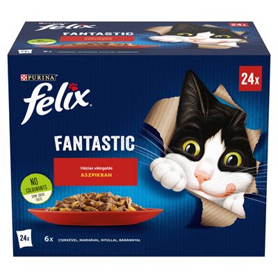 felix Purina Fantastic házias válogatás nedves macskaeledel 24 x 85 g