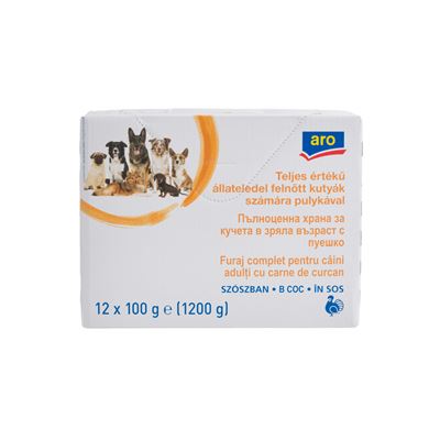 aro alutasakos kutyaeledel pulykával 12x100g