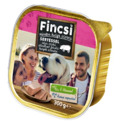 Fincsi alutálcás kutyaeledel sertés 300 g