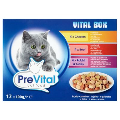 Prevital teljes értékű állateledel felnőtt macskák számára aszpikban 12 x 100 g